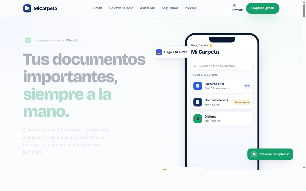 Captura de micarpeta.app